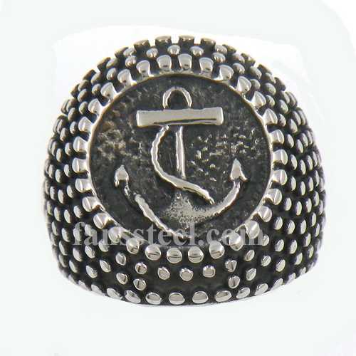 FSR13W54 dot  marine anchor navy sailor ring